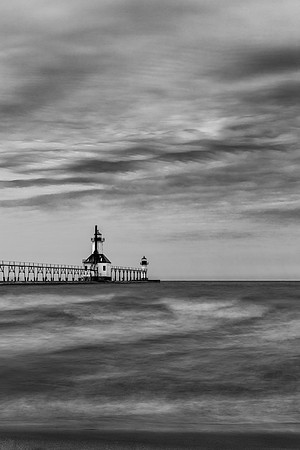 St. Joseph Michigan North Pier Inner and Outer Lights